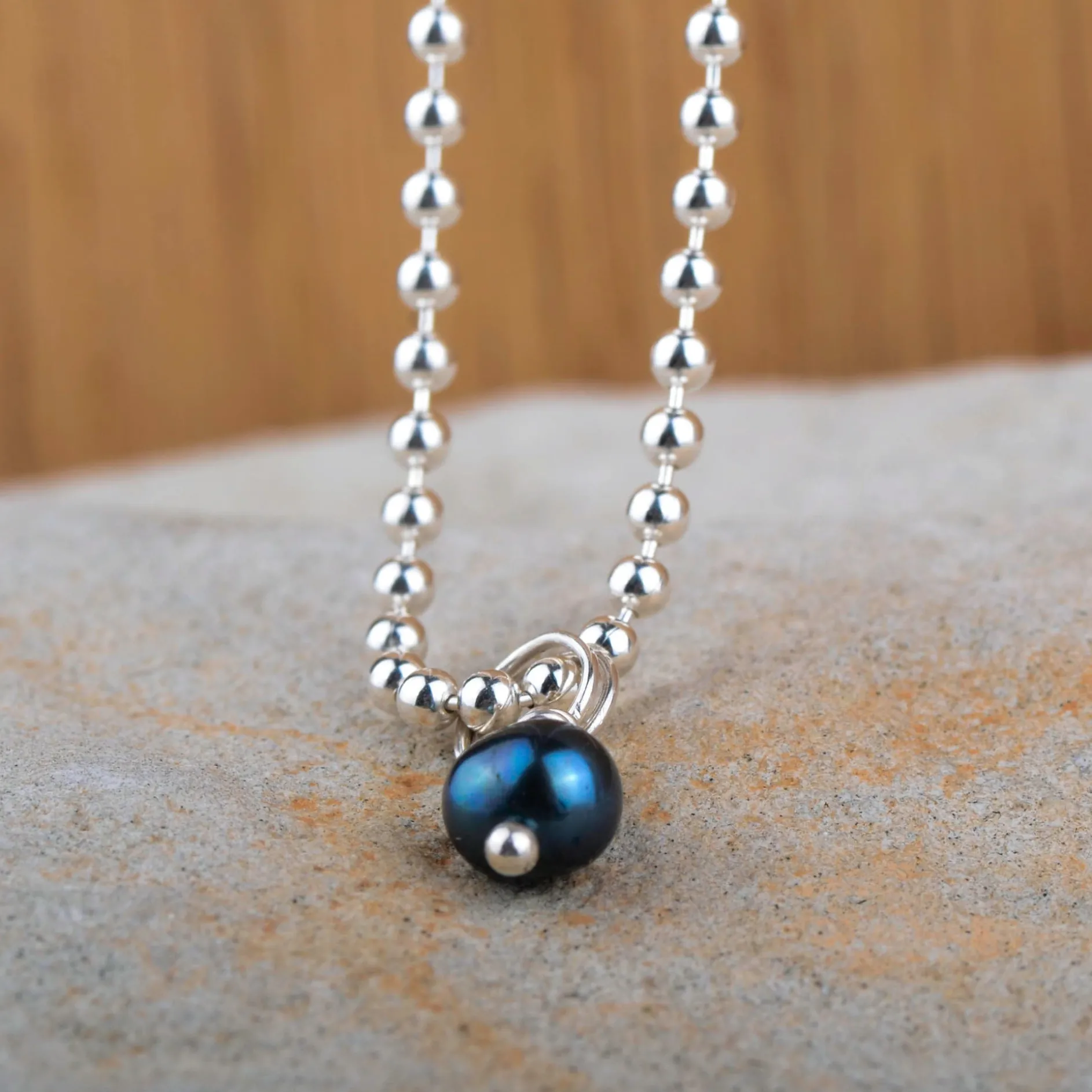 Ketting black pearl