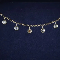 Ketting 14k fall diamonds