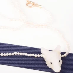 ketting 14k moon wolf