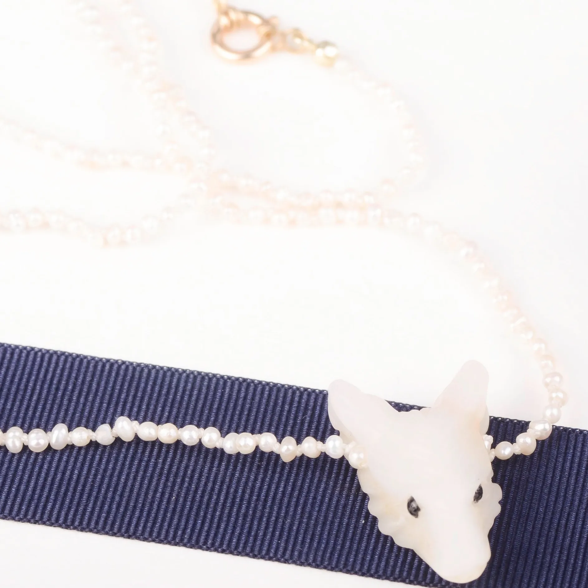 ketting 14k moon wolf