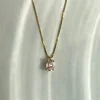 ketting 14k pink peony