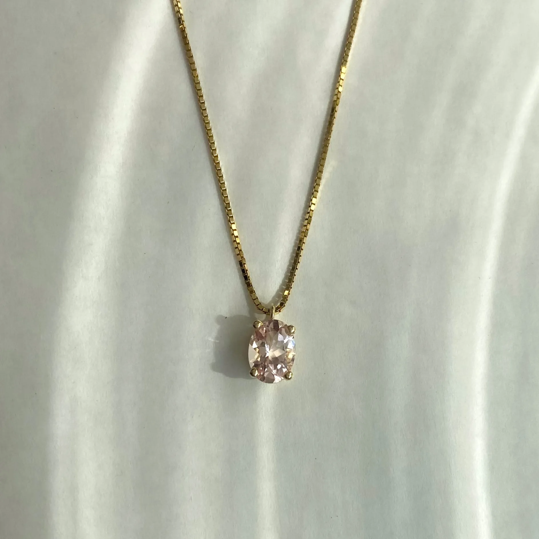 ketting 14k pink peony