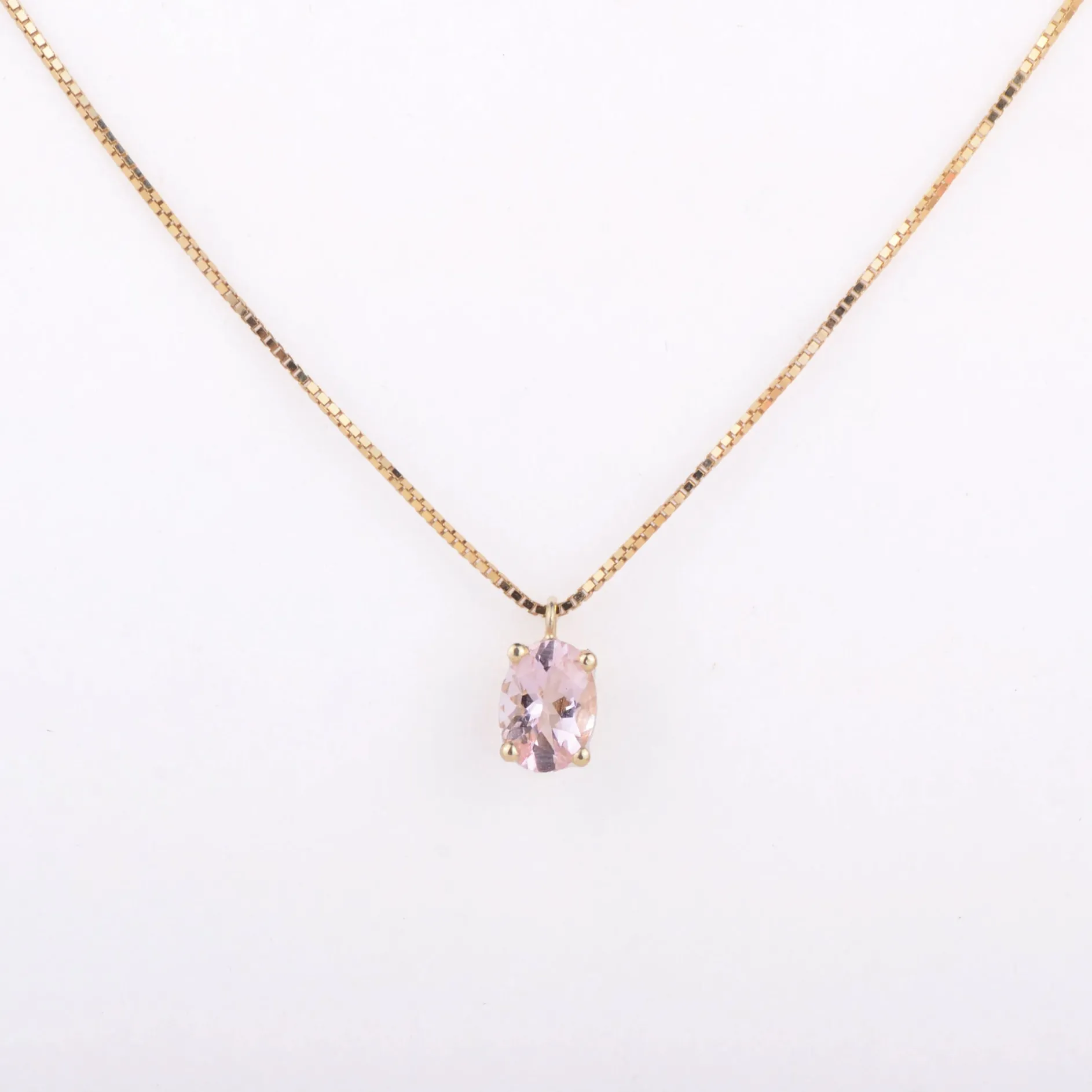 ketting 14k pink peony