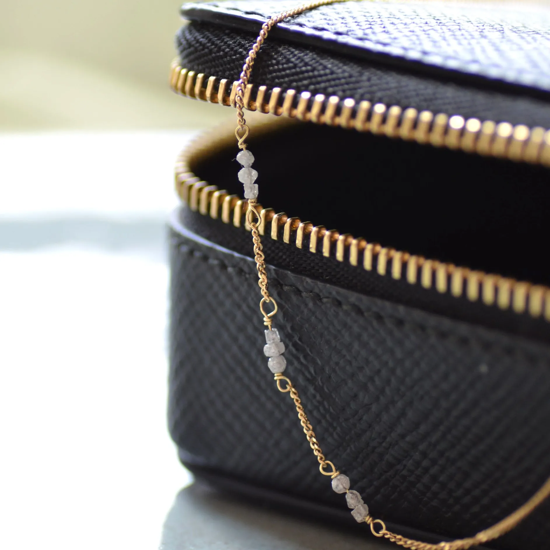 Ketting 14k rough rock