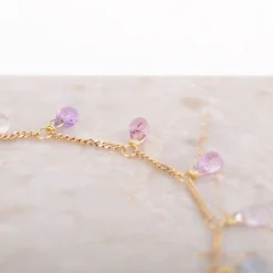 Ketting 14k sapphire blossoms