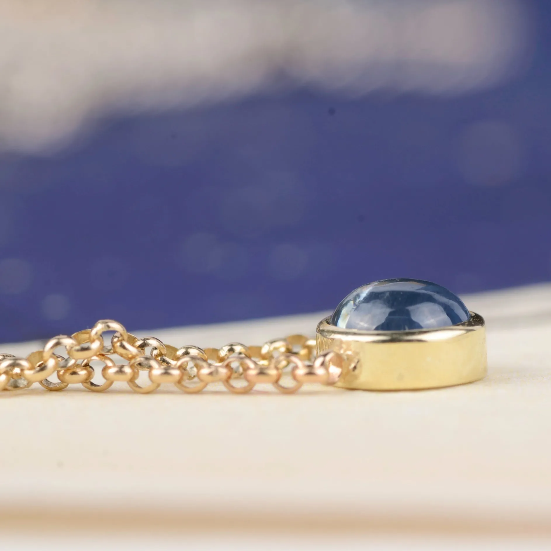ketting 14k sapphire night
