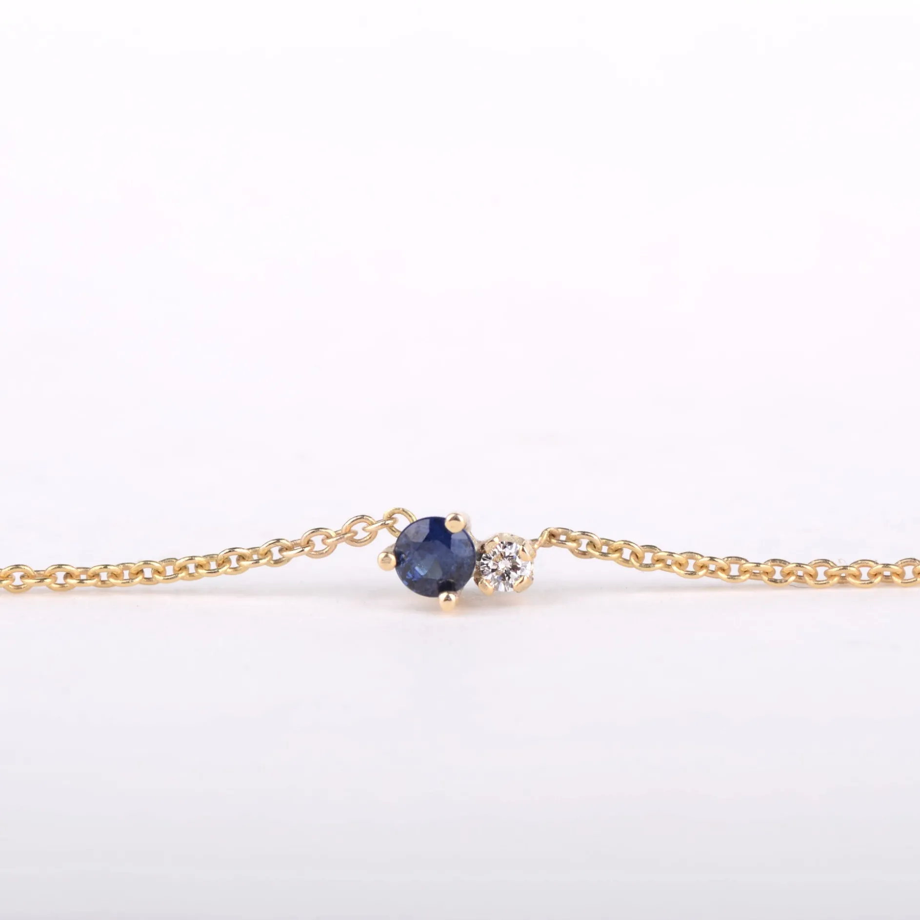 Ketting 14k sparkle indigo