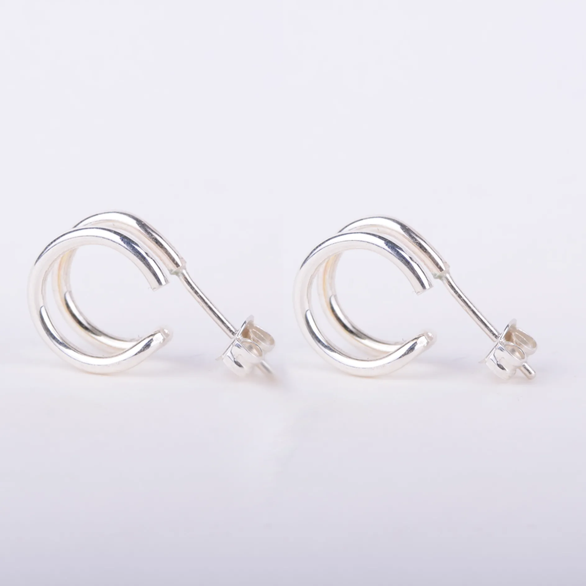 Oorbellen double hoop