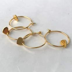 Oorbellen hoops limited heart