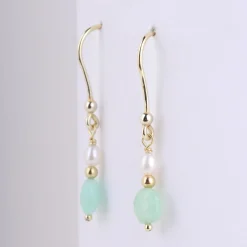 Oorbellen 14k dash of green