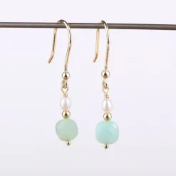 Oorbellen 14k dash of green