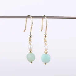 Oorbellen 14k dash of green