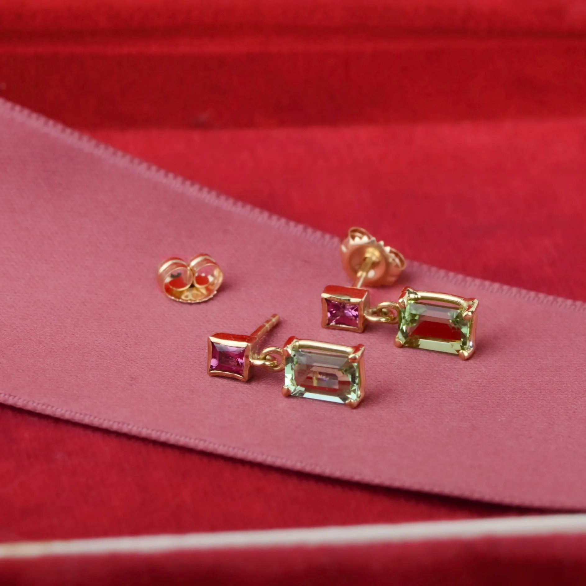 Oorbellen 14k floral