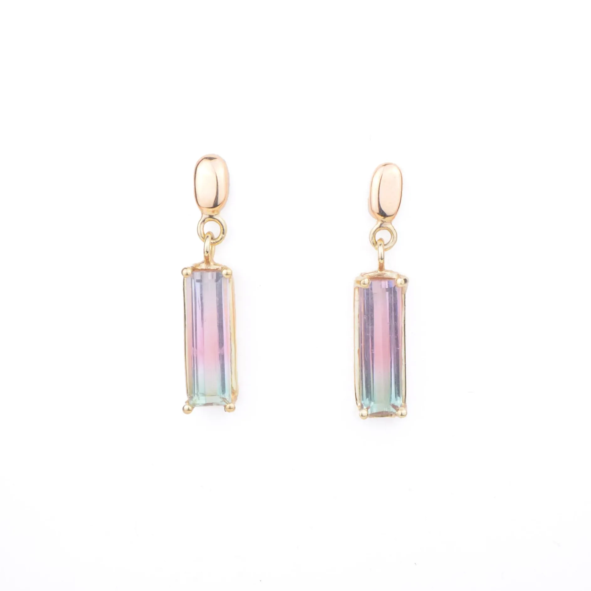 Oorbellen 14k watermelon aurora