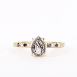 Ring 14k black & white