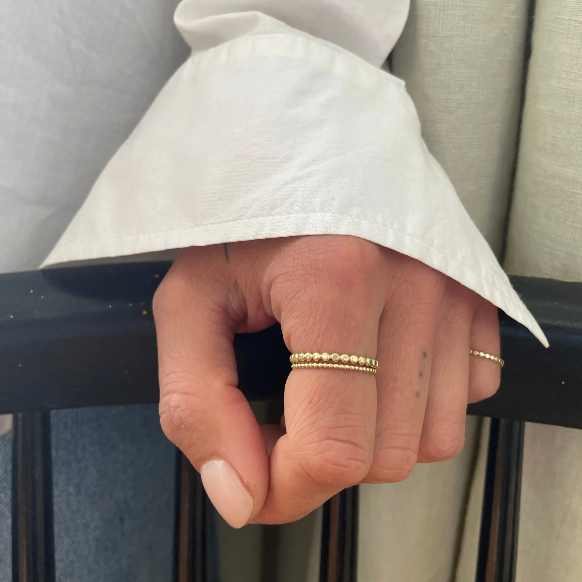 Ring 14k flat pearl