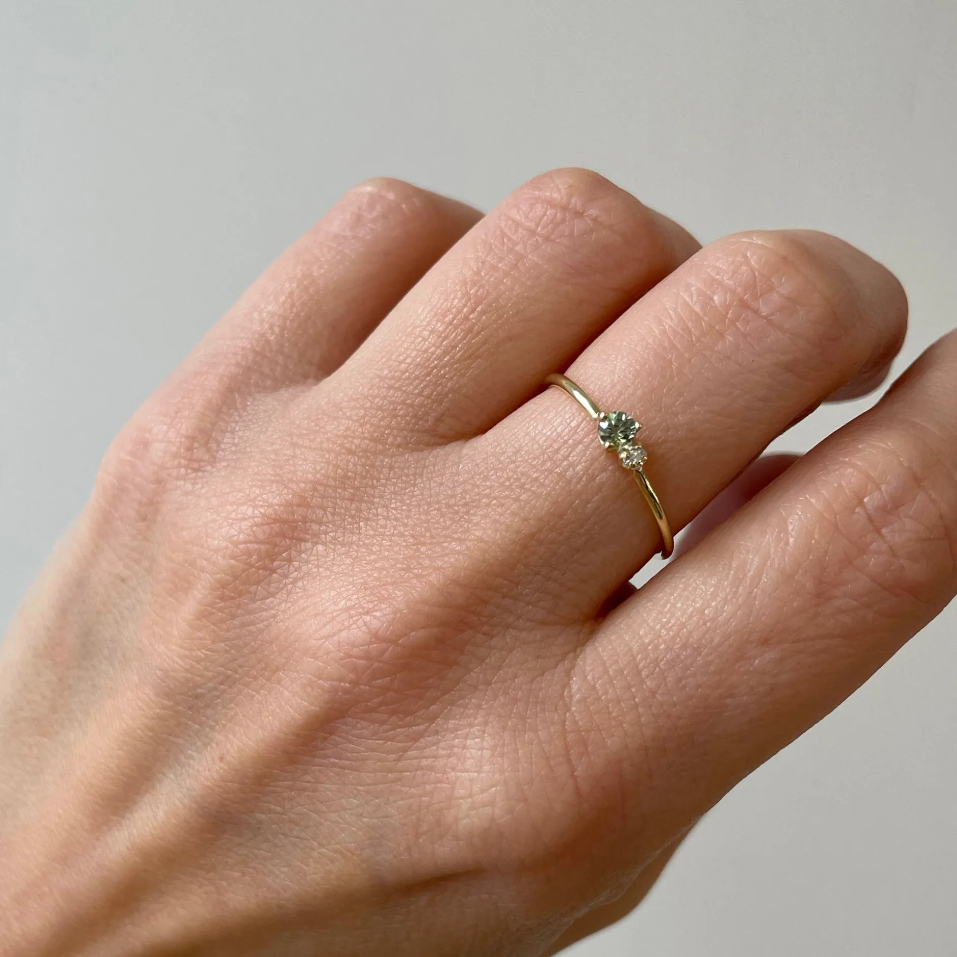 Ring 14k golden duo