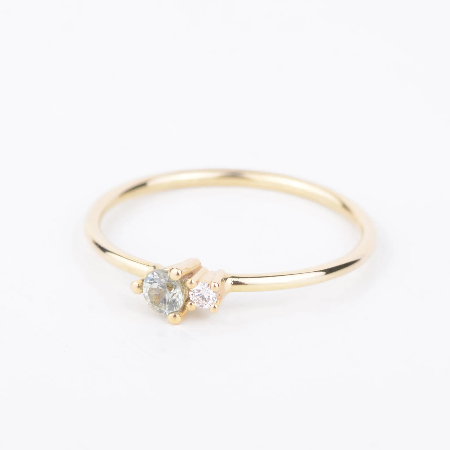 Ring 14k golden duo
