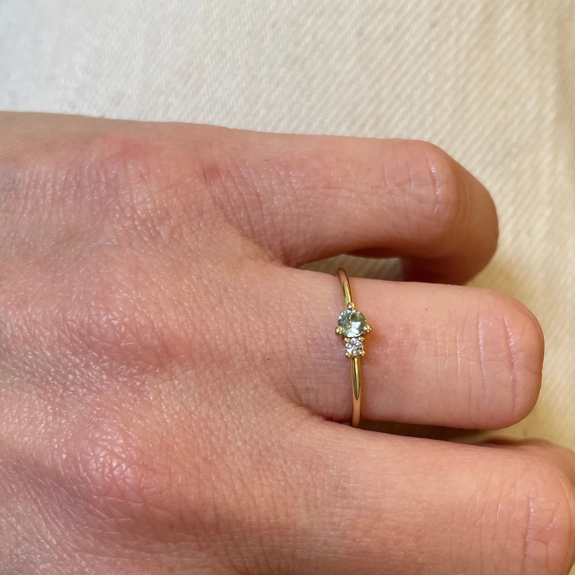 Ring 14k golden duo